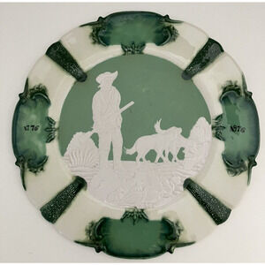 Quail Hunting Man with Dogs Bicentennial Decorative Plate